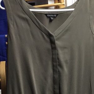 Express Olive Green Jumpsuit Medium #5